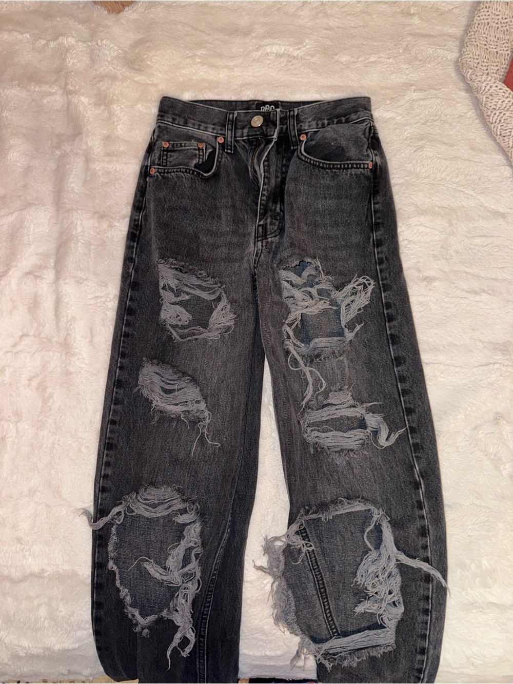 BDG Gray High-Rise Baggy Jeans